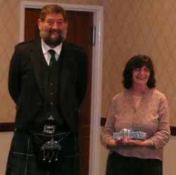 Dave & Jan with present for presenting trophies