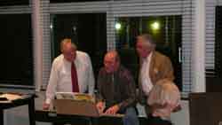 Laurie joins 

John and Ian in song