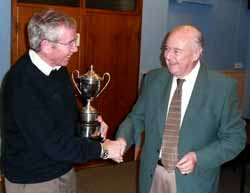 Phil accepting the Penny Cup