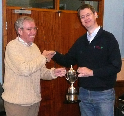 Phil accepting the Penny Cup