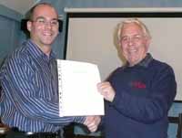Roger gets 

Certificate from Laurie